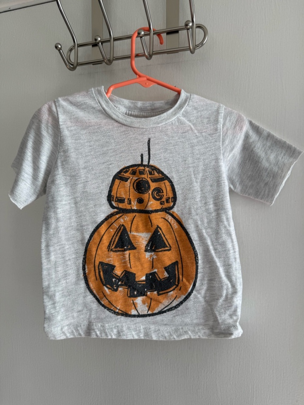Star Wars Gray Tee with Orange Logo Print Size 18M